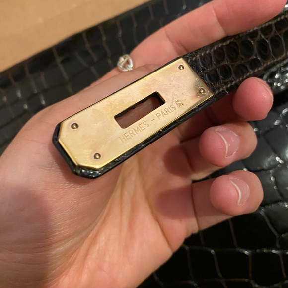 Hermes Kelly 35 crocodile - Picture 10 of 17
